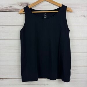 J Jill Pima Stretch Knit Tank Dark Navy Womens Size Small